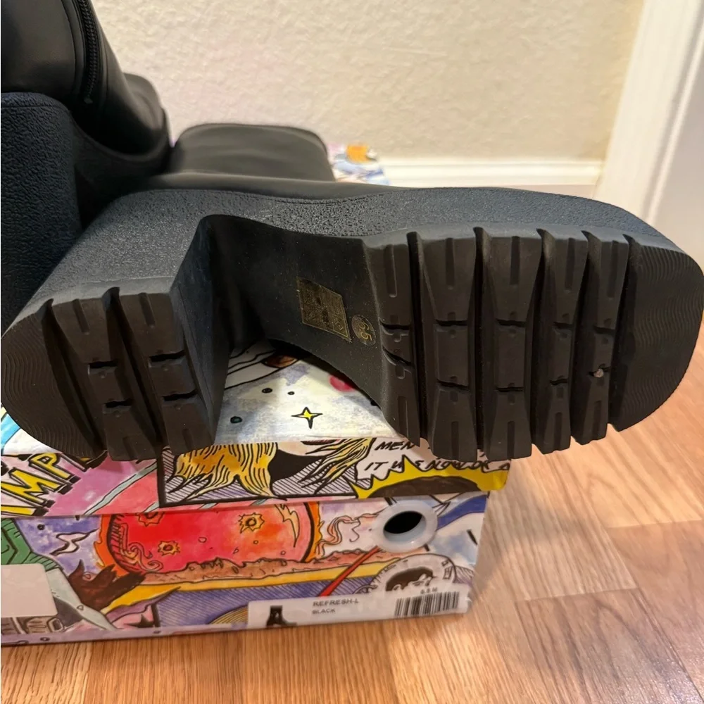 Black Platform Ankle Boots-Jeffrey Campbell - Burning Man - Picture 5 of 7